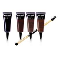 Music Flower hot sale popular waterproof longlasting black brown tube tattoo eyebrow tint cream pomade kit with brush wholesale